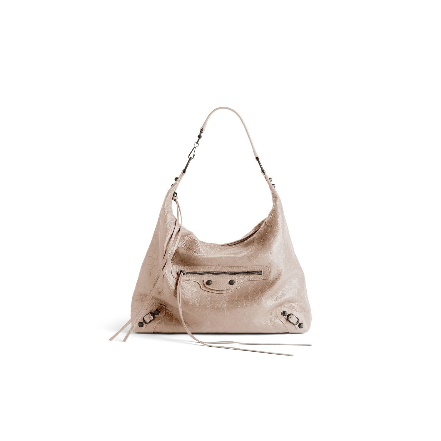 BALENCIAGA Medium Leather Hobo Handbag