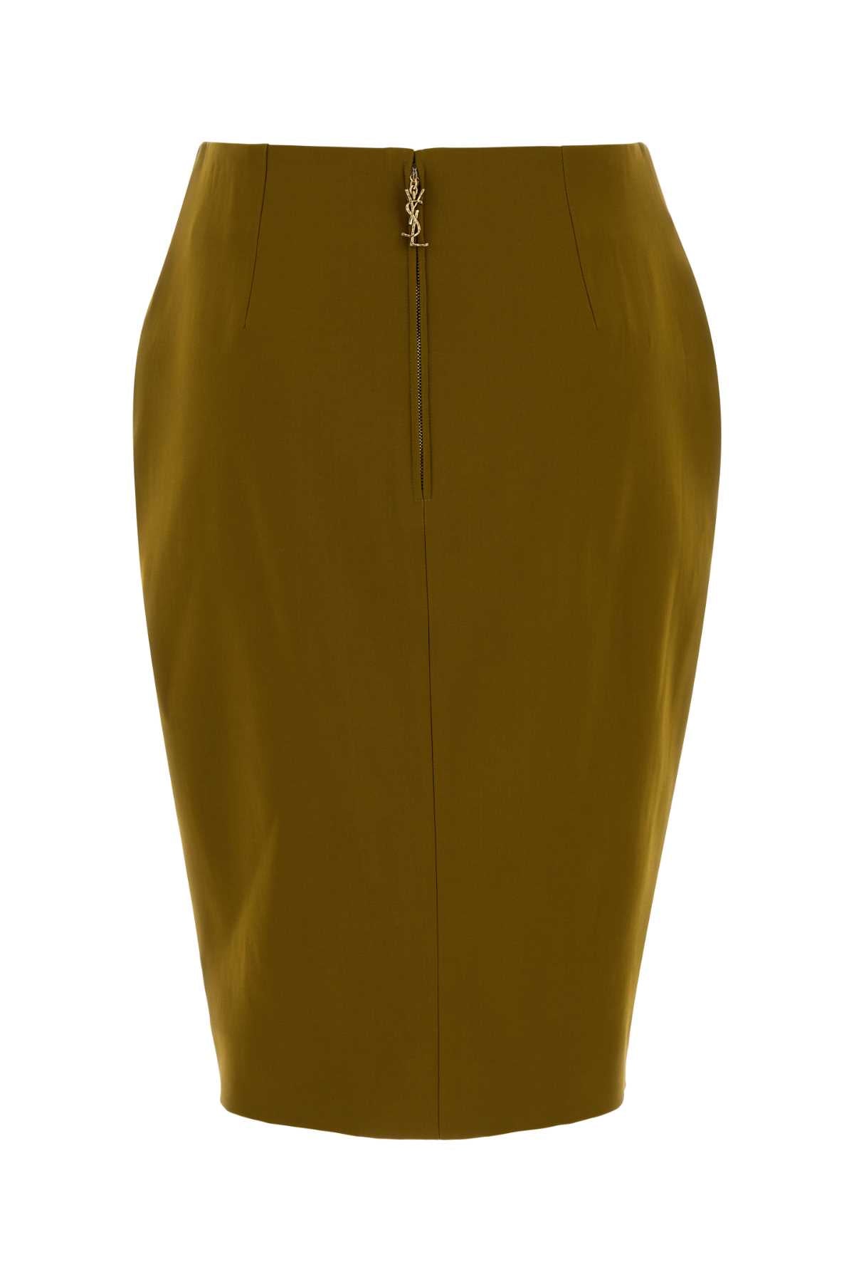 SAINT LAURENT Stretch Viscose Blend Mini Skirt