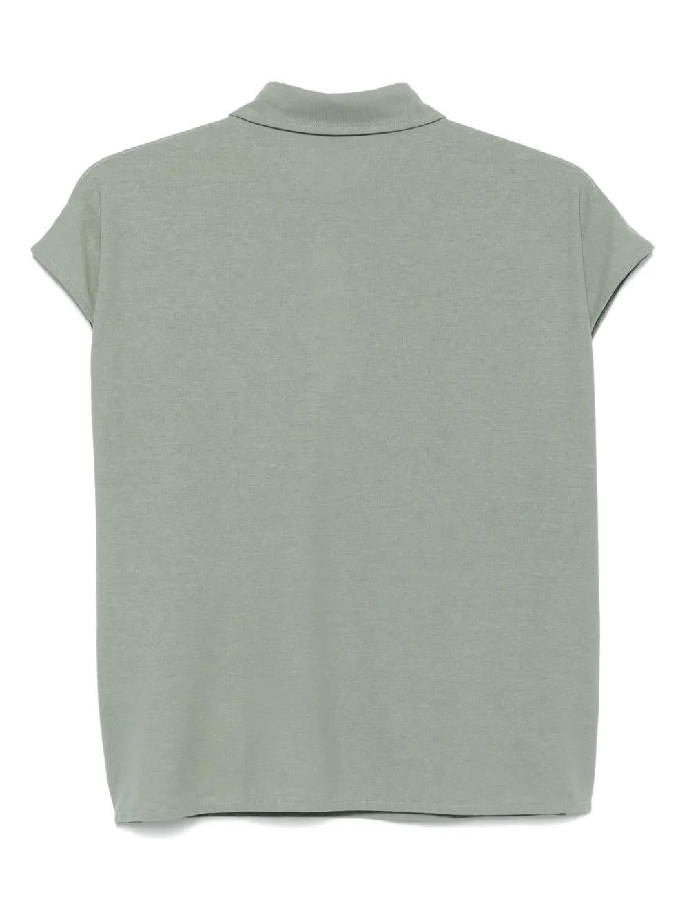 ZANONE Light Green Mini Smock Top for Women