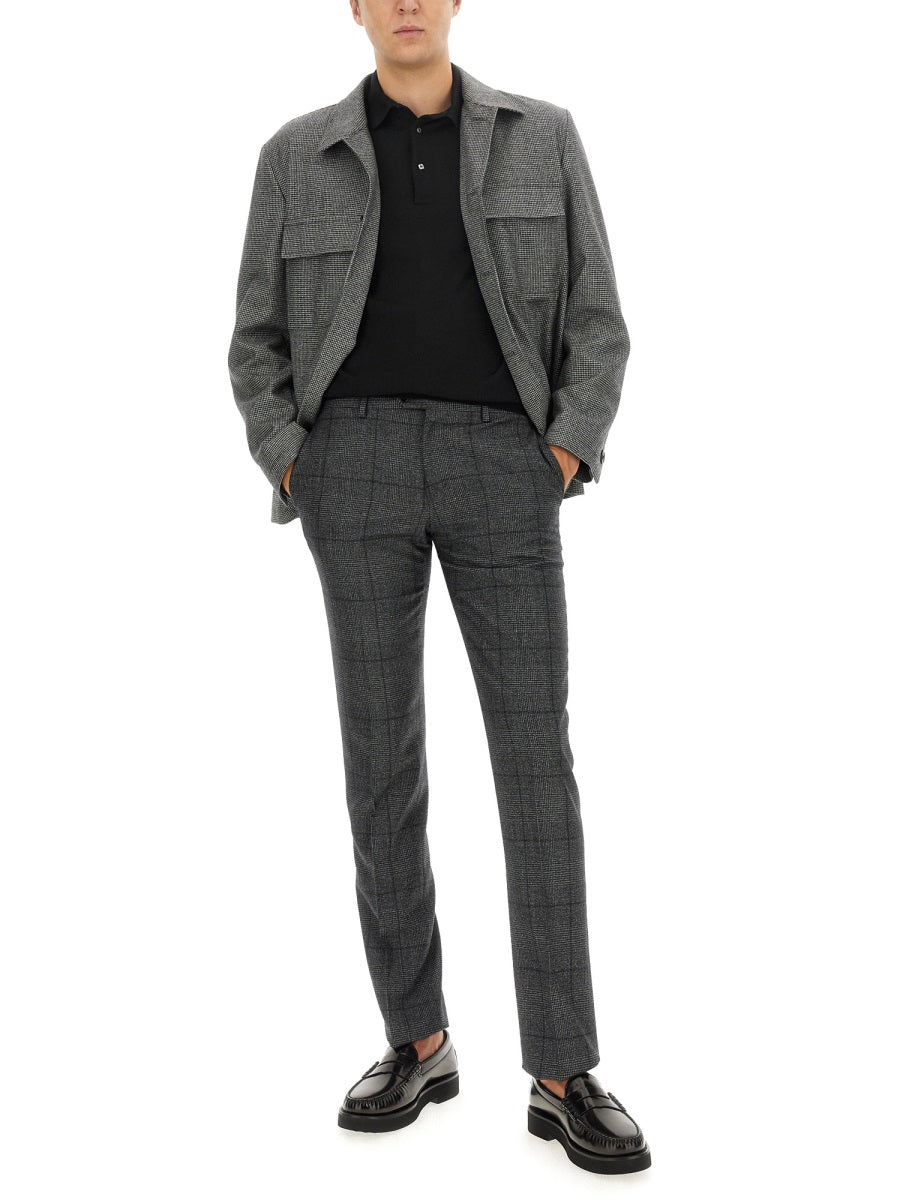 LARDINI Regular Fit Wool-Cashmere Blend Shirt - Size L