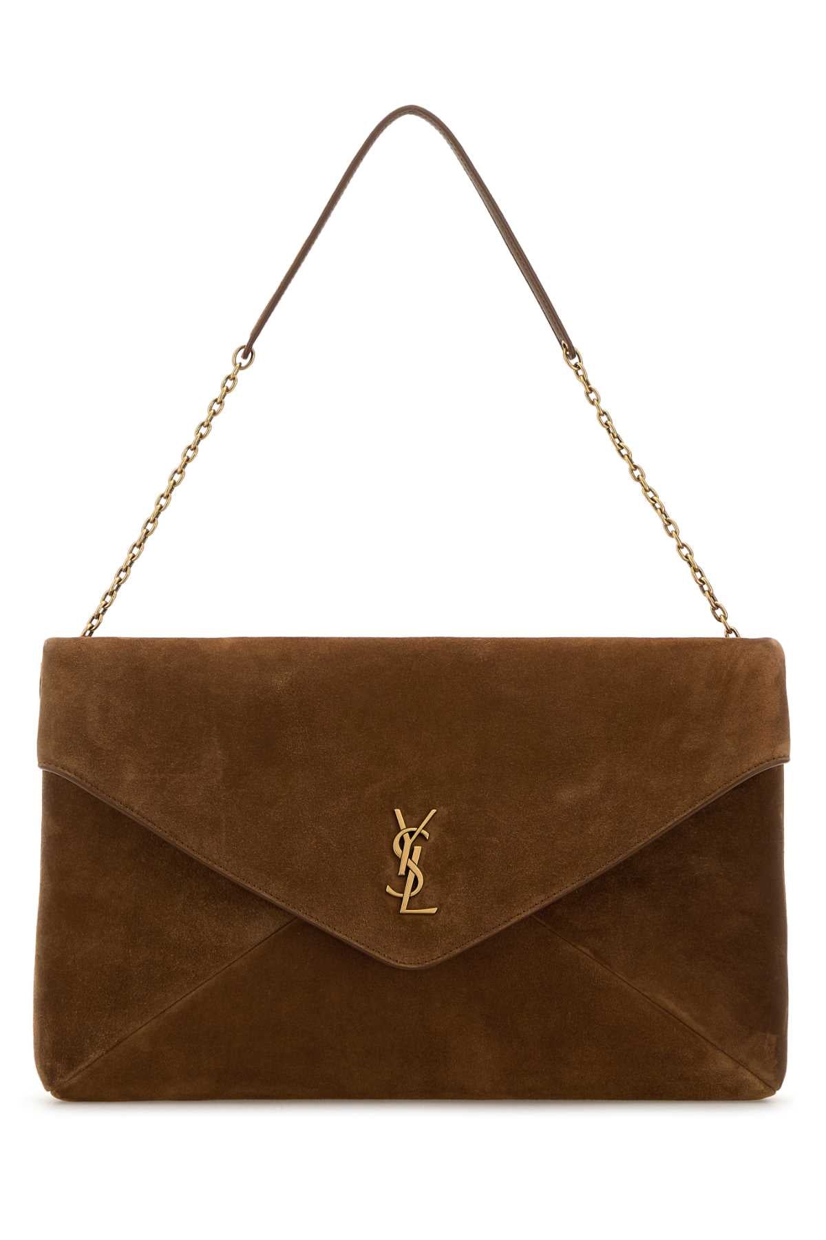 SAINT LAURENT Suede Cassandre XXL Shoulder Handbag