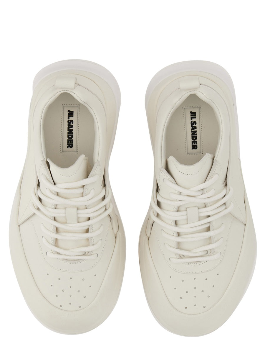 JIL SANDER Men's Leather Sneaker Orb