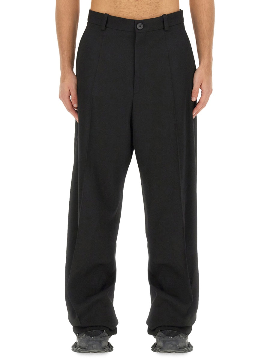 BALENCIAGA Oversized Wool Trousers - Size S