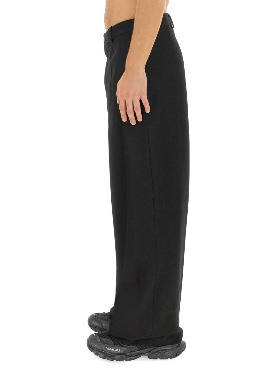 BALENCIAGA Oversized Wool Trousers - Size S