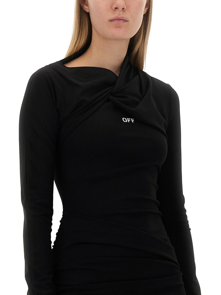 OFF-WHITE Slim Fit Mini Dress - Size 40 IT