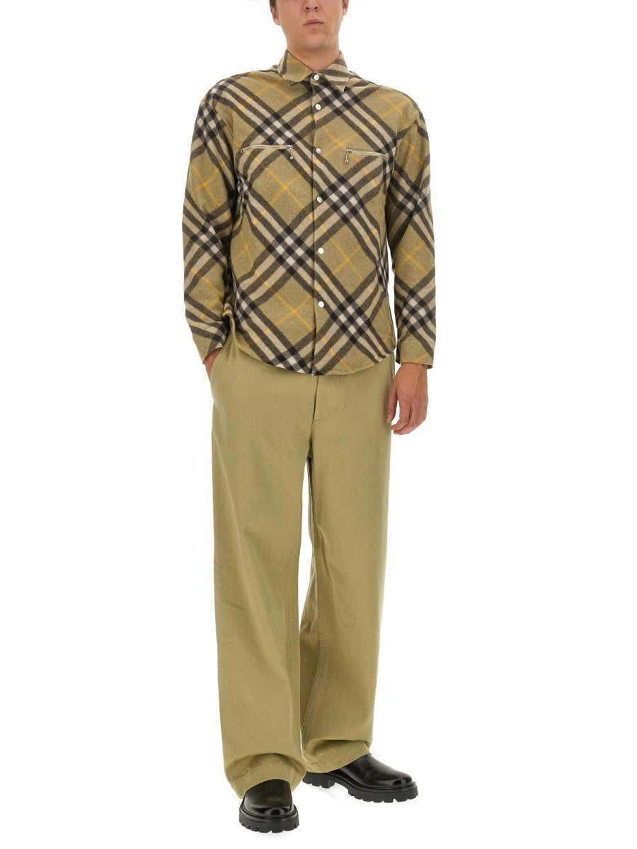 BURBERRY Satin Trousers - Size L for Effortless Style