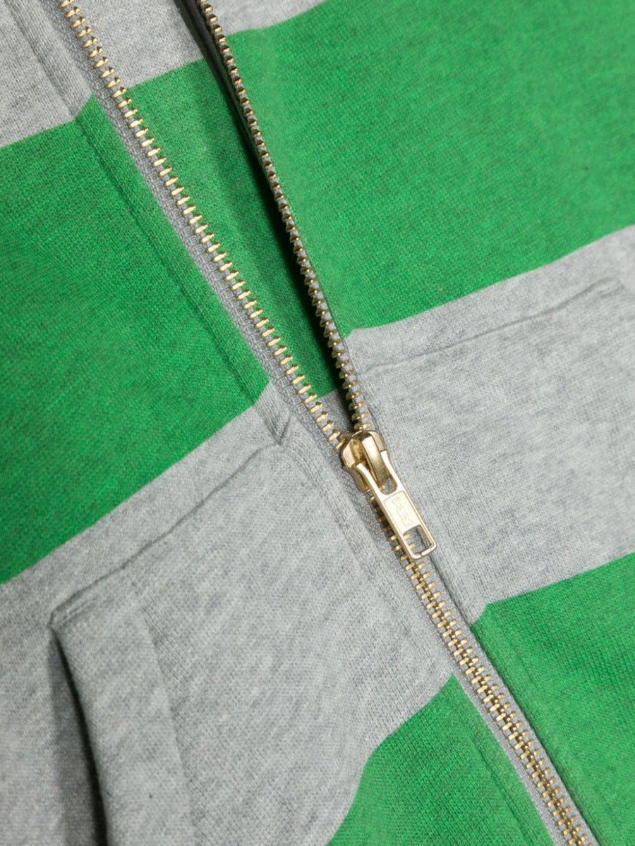 MINI RODINI Mini Stripe Zipper Hoodie for Boys