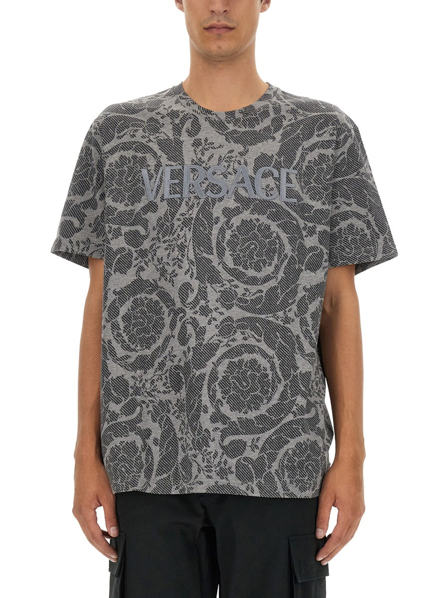 VERSACE Baroque Logo Regular Fit T-Shirt - Size L