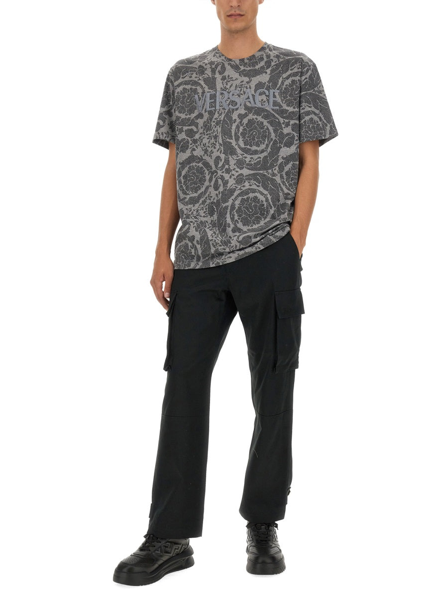 VERSACE Baroque Logo Regular Fit T-Shirt - Size L