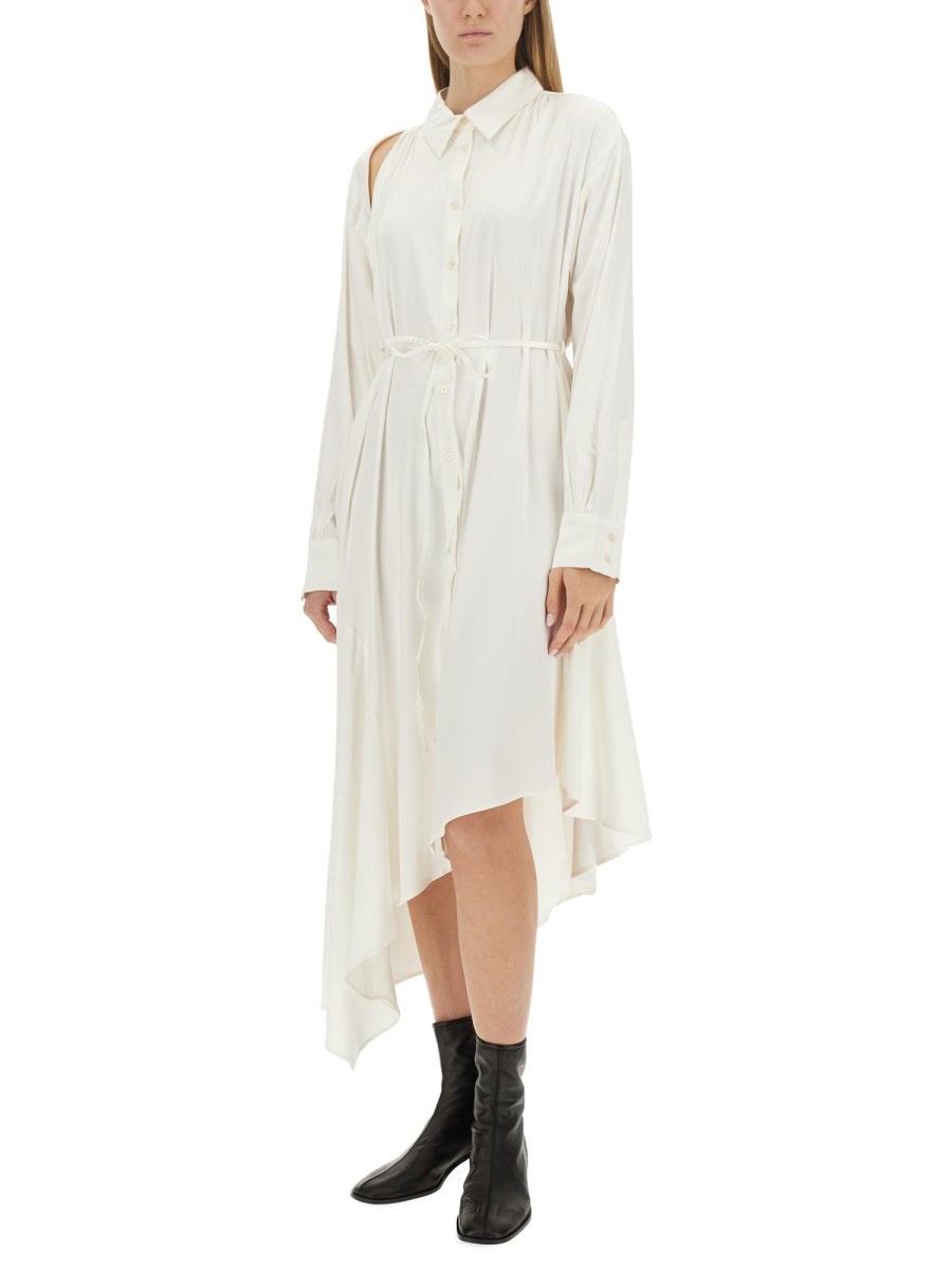 ACNE STUDIOS Satin Chemisier Mini Dress