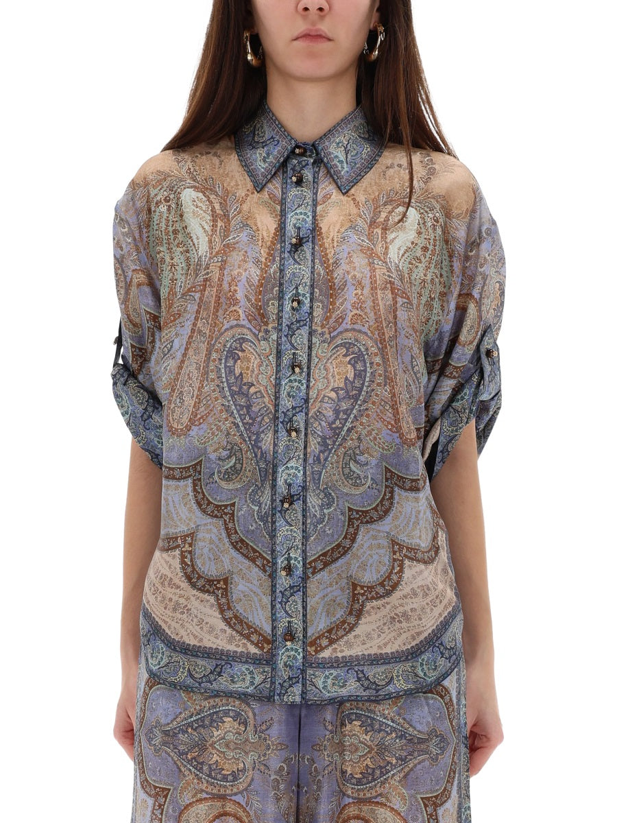 ZIMMERMANN Wanderlust Silk Shirt - Short Sleeve