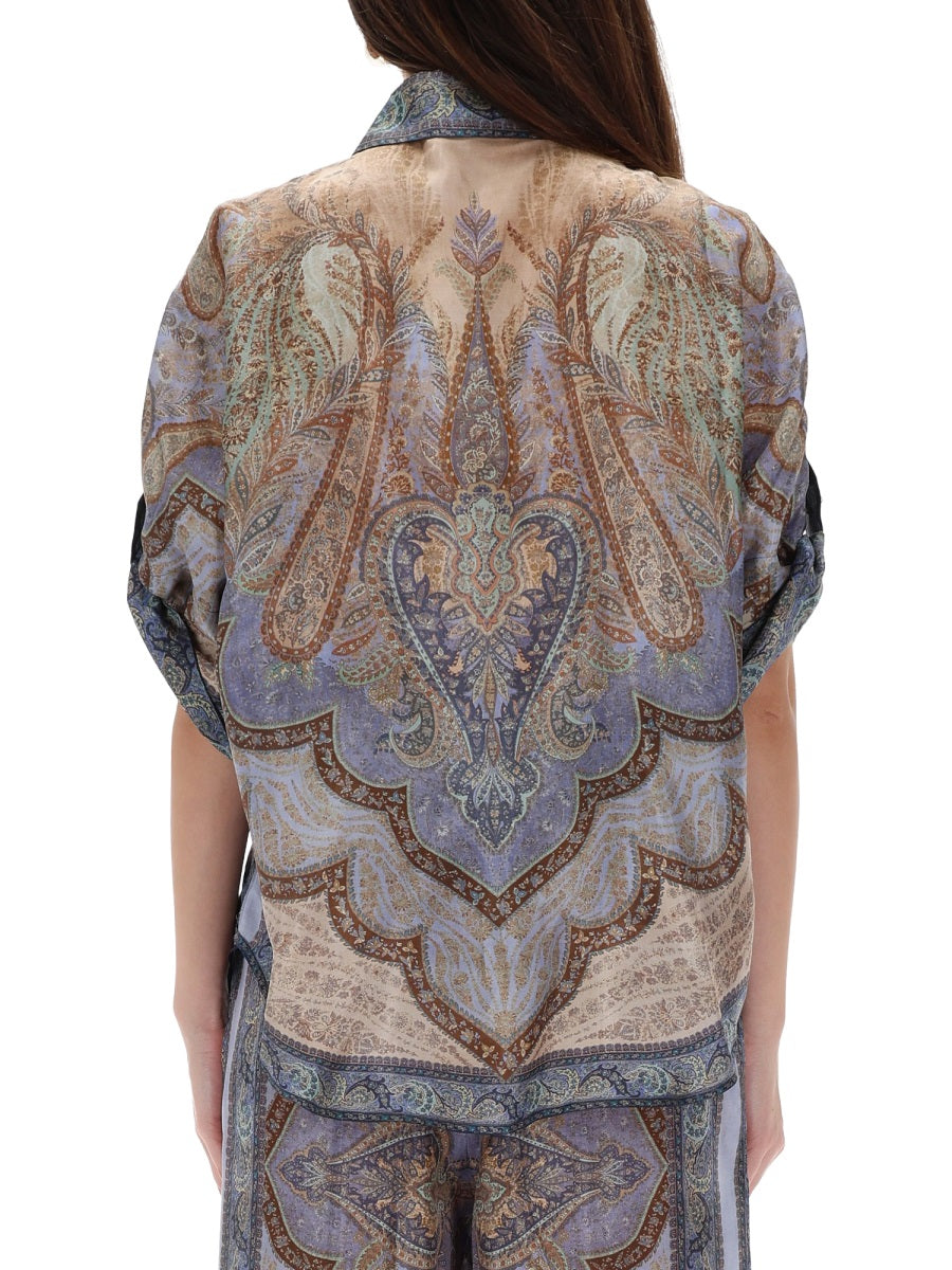 ZIMMERMANN Wanderlust Silk Shirt - Short Sleeve