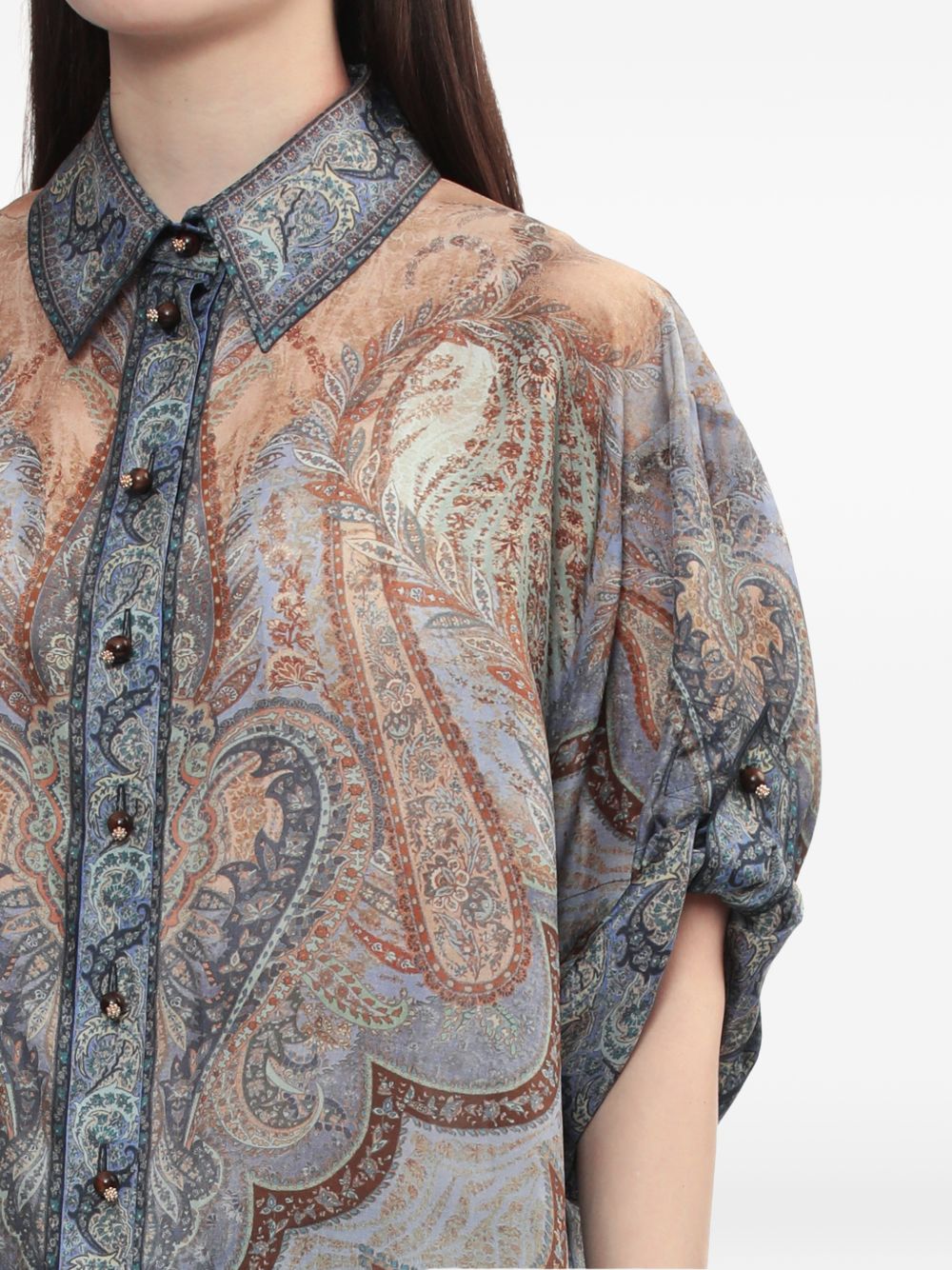 ZIMMERMANN Wanderlust Silk Shirt - Short Sleeve