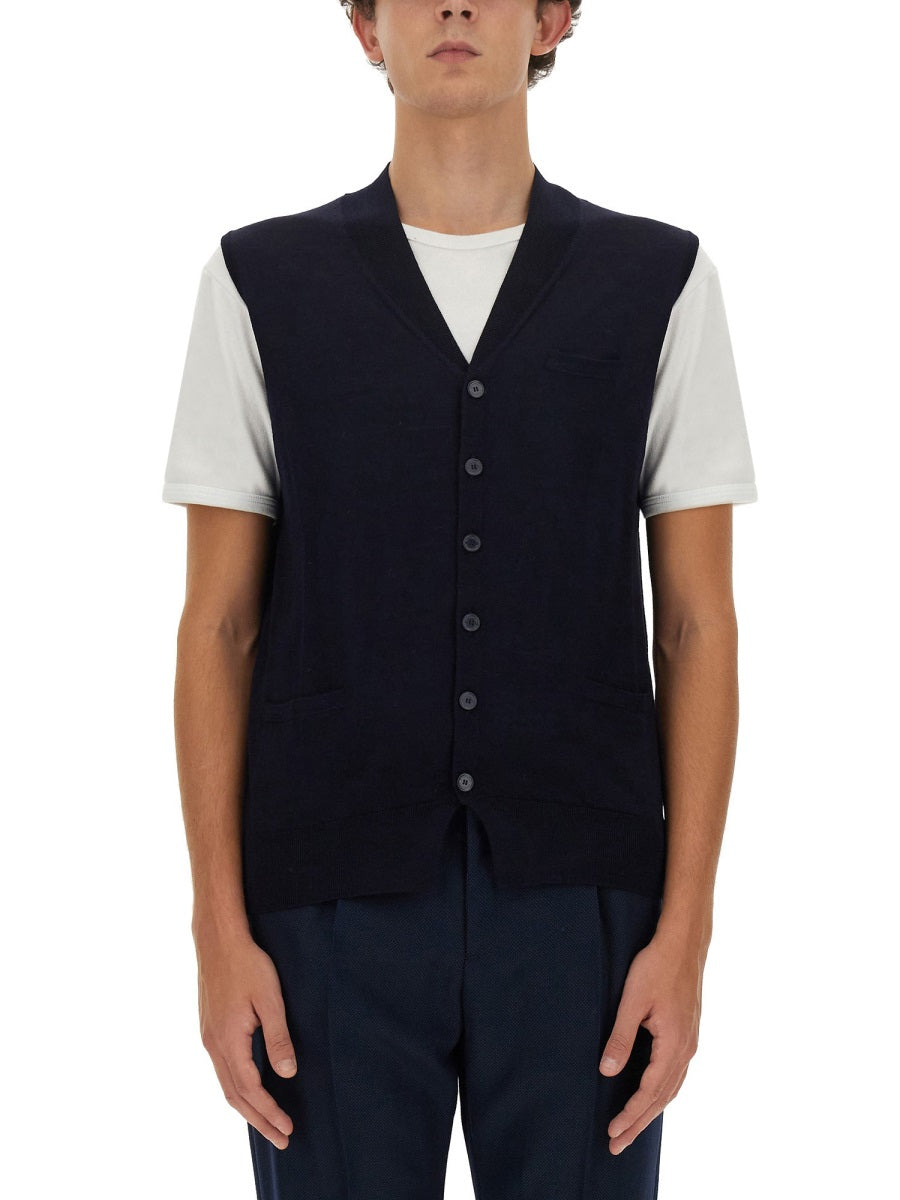 BALLANTYNE V-Neck Wool Vest - Regular Fit (Size 50 IT)