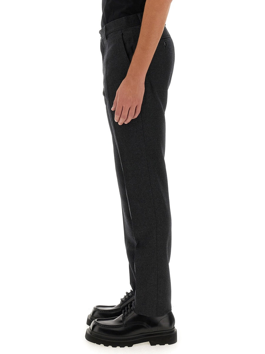 DOLCE & GABBANA Regular Fit Wool Pants Size 50