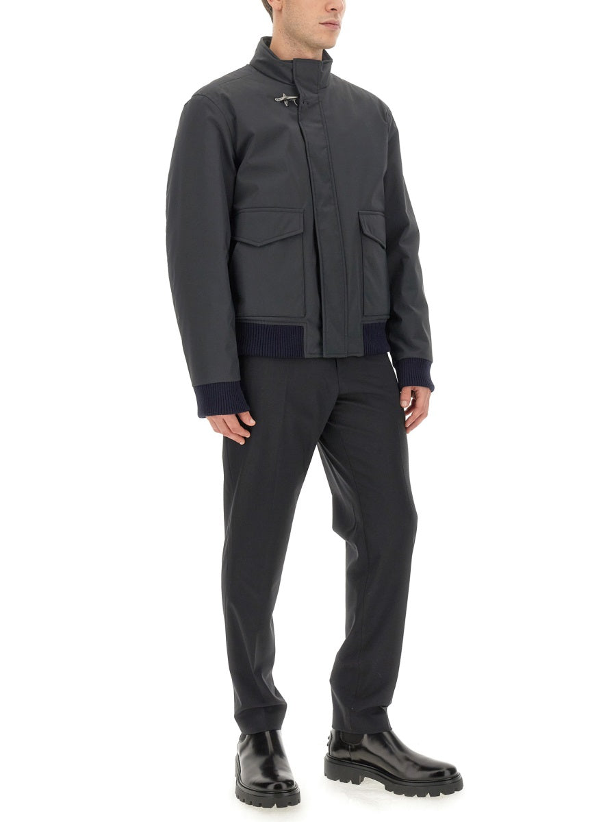 FAY Oversized Nylon Bomber Jacket - Size L