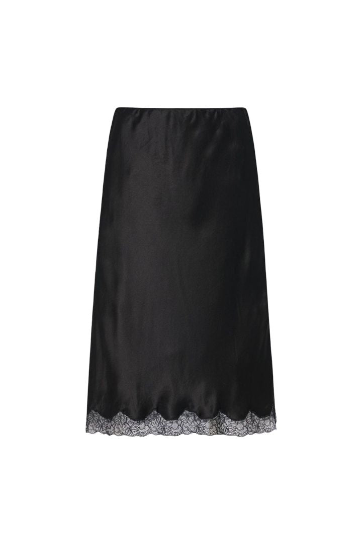 THE ROW Irene Silk Lingerie Mini Skirt