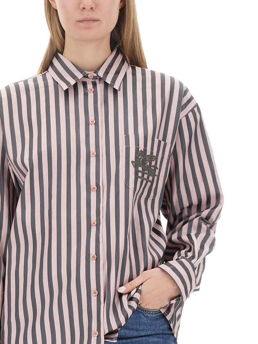 ETRO Oversize Fit Logo Shirt - Size 42