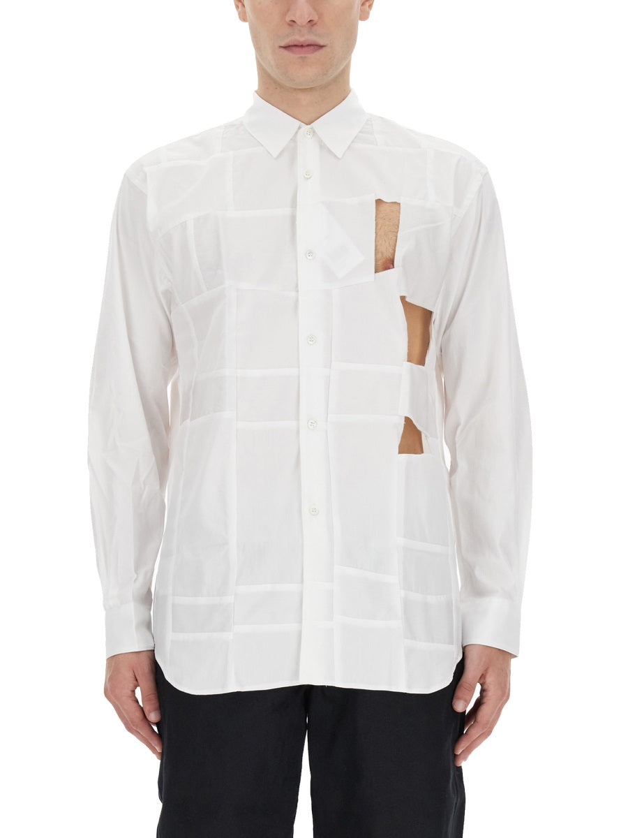 COMME DES GARCONS SHIRT Men's Cut Out Shirt - Size M