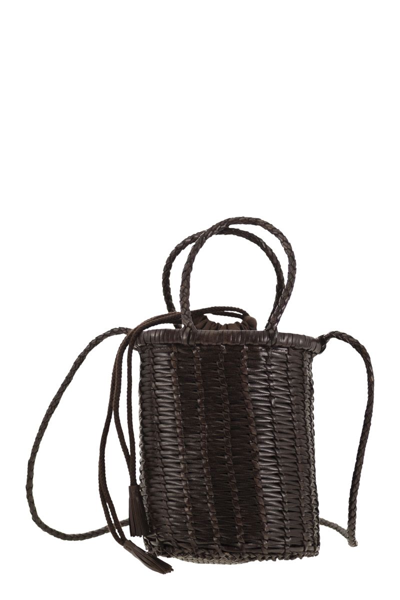 DRAGON Woven Leather Mini Handbag