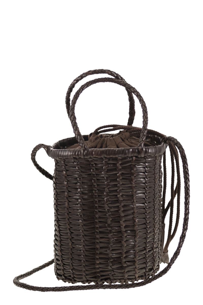 DRAGON Woven Leather Mini Handbag