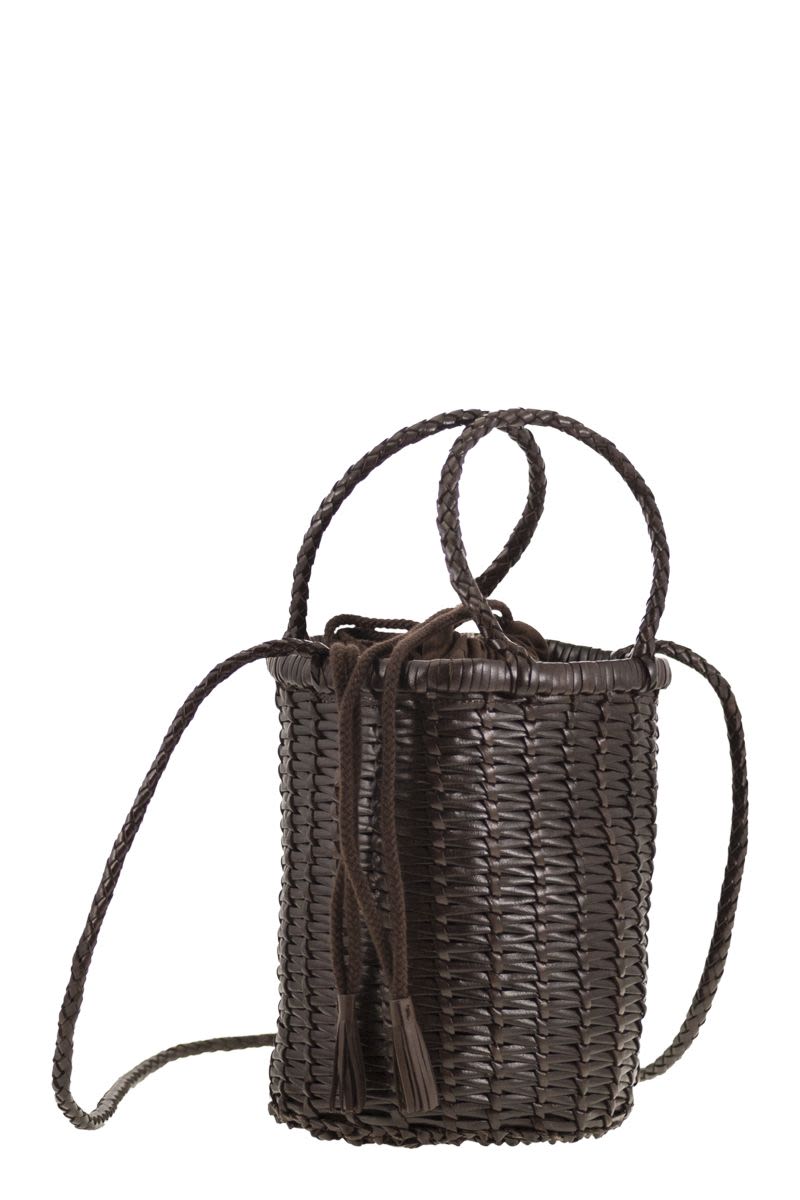 DRAGON Woven Leather Mini Handbag
