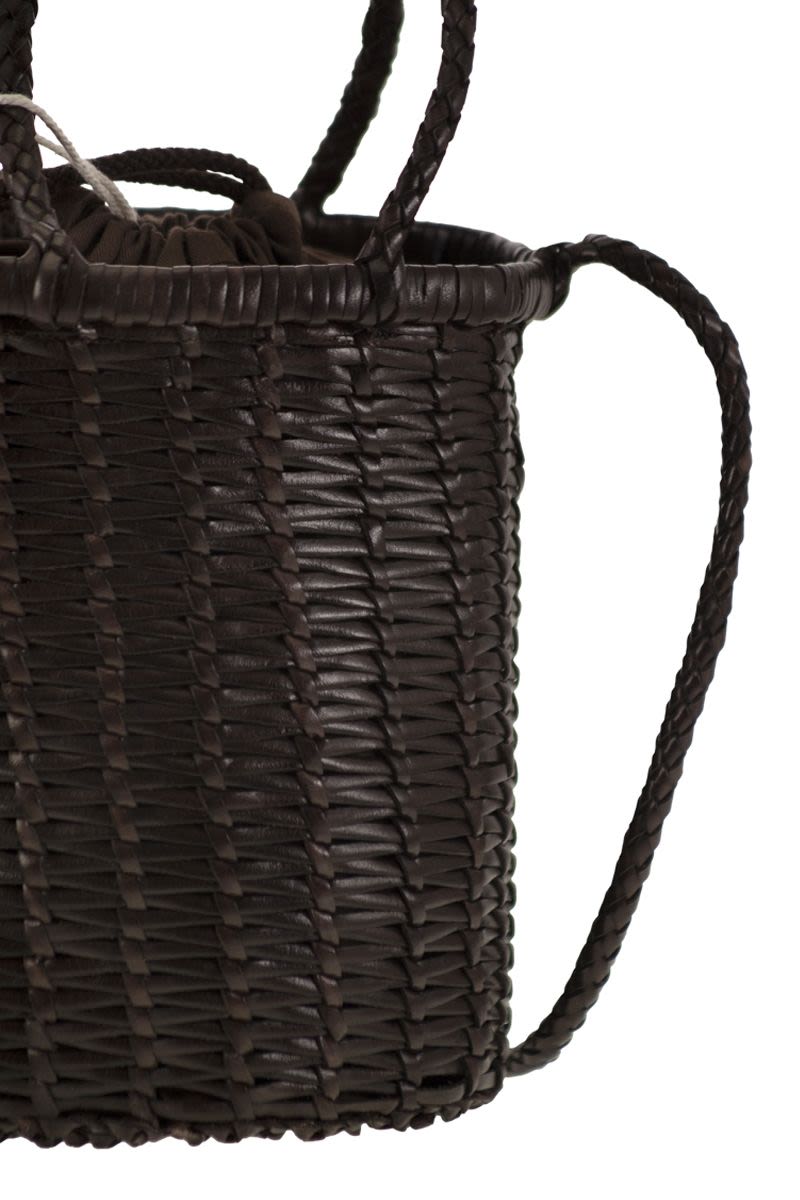 DRAGON Woven Leather Mini Handbag