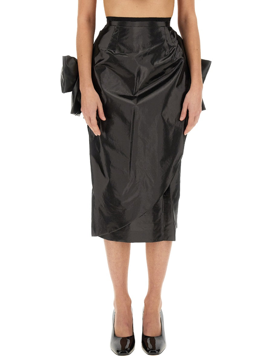 MAISON MARGIELA Elegant Slim Fit Skirt with Bow - Size 36 IT
