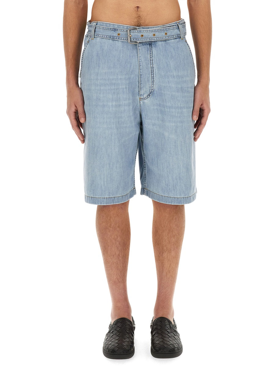BOTTEGA VENETA Stylish Denim Bermuda Shorts for Men