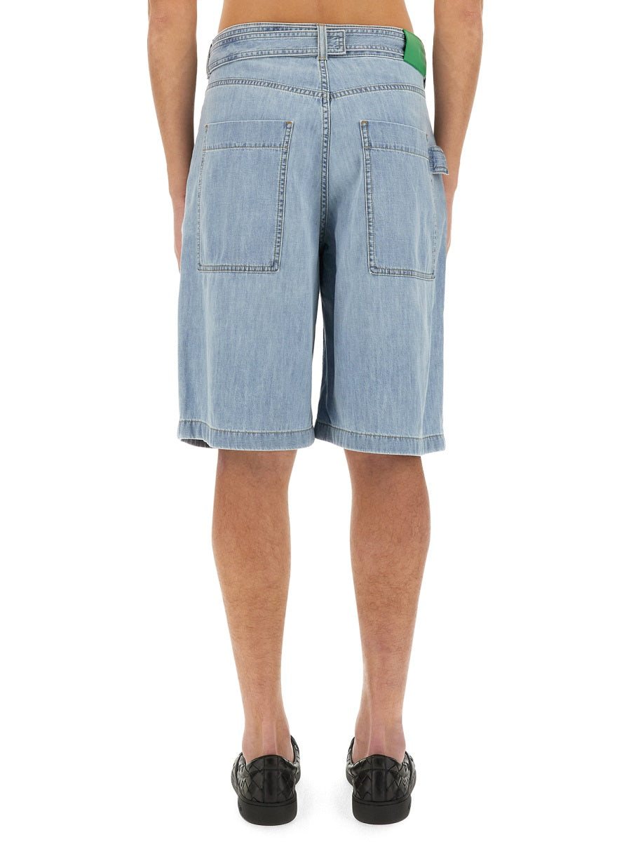 BOTTEGA VENETA Stylish Denim Bermuda Shorts for Men