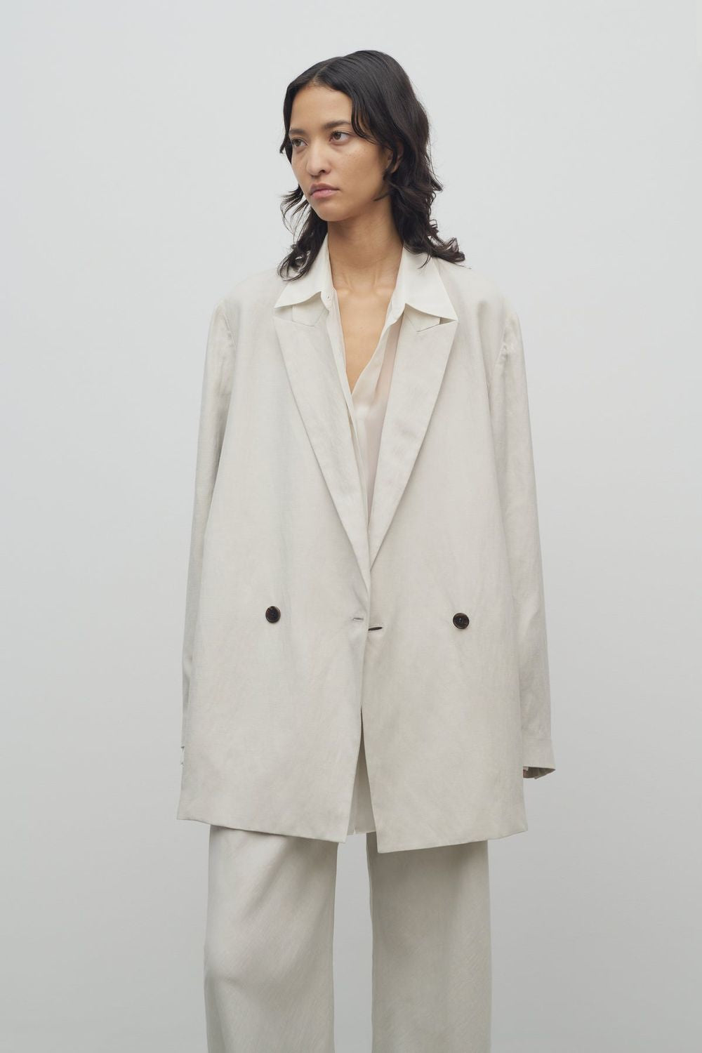 THE ROW Oversize Pearl Natural Jacket