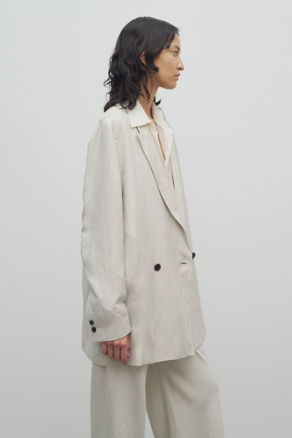THE ROW Oversize Pearl Natural Jacket