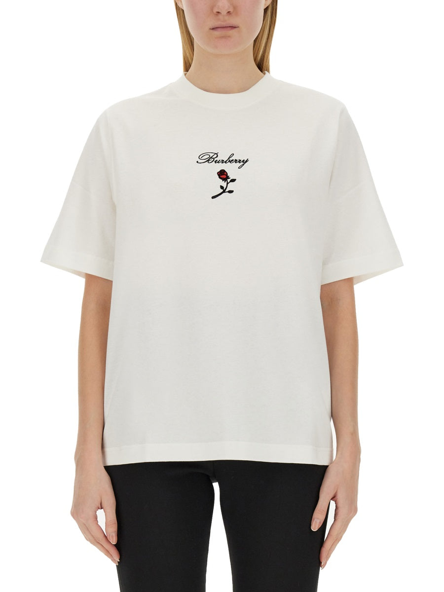 BURBERRY Stretch Cotton T-Shirt for Women