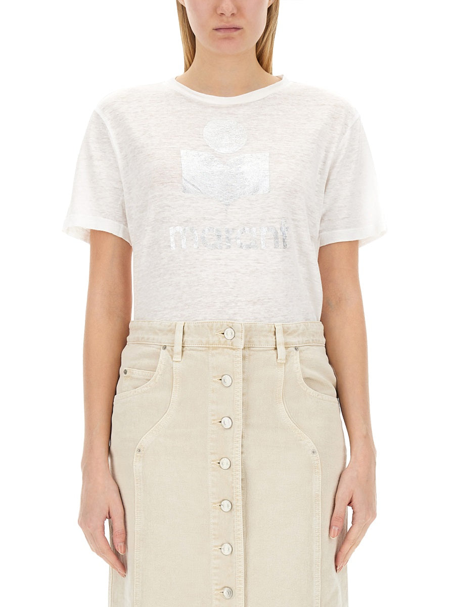 MARANT ÉTOILE Regular Fit Linen T-Shirt