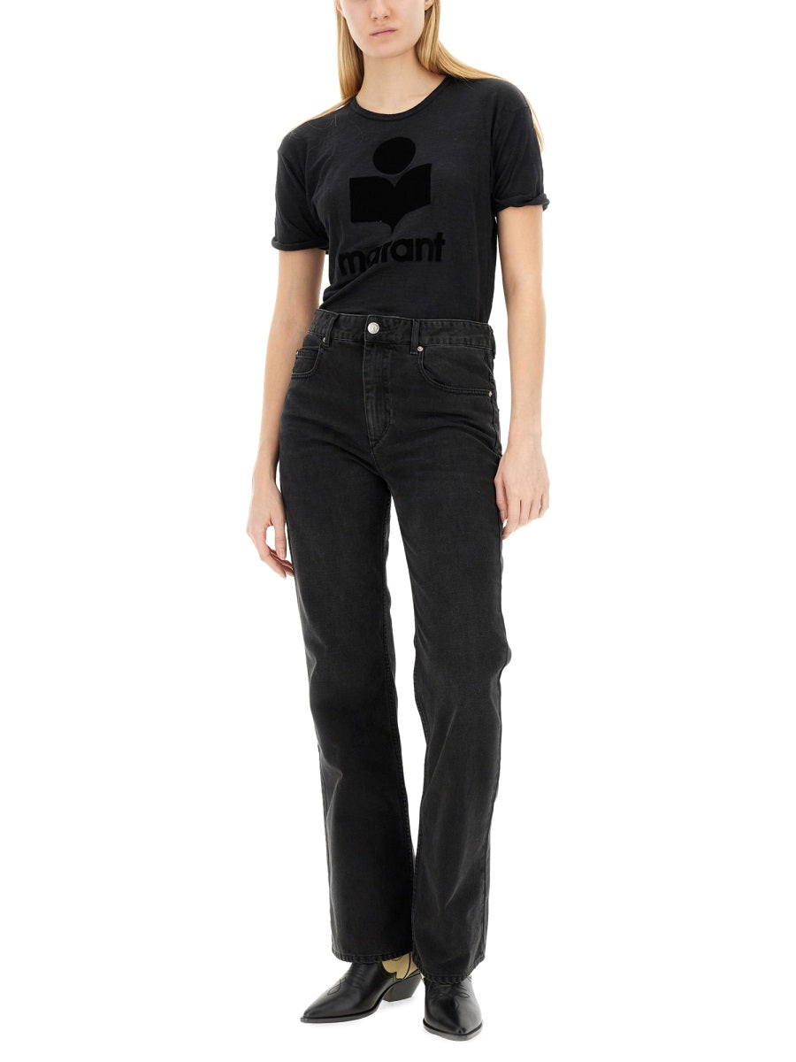 MARANT ÉTOILE Linen T-Shirt KOLDI - Size S