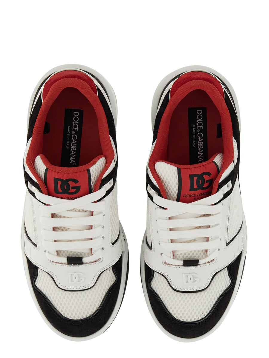 DOLCE & GABBANA Men's Leather and Mesh Sneakers - SS24 Collection