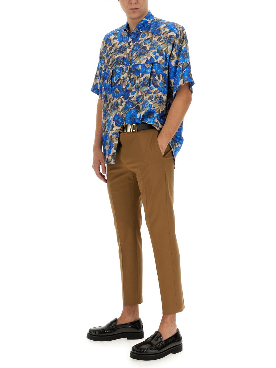 MOSCHINO Oversized Floral Print Shirt - Size 40 IT