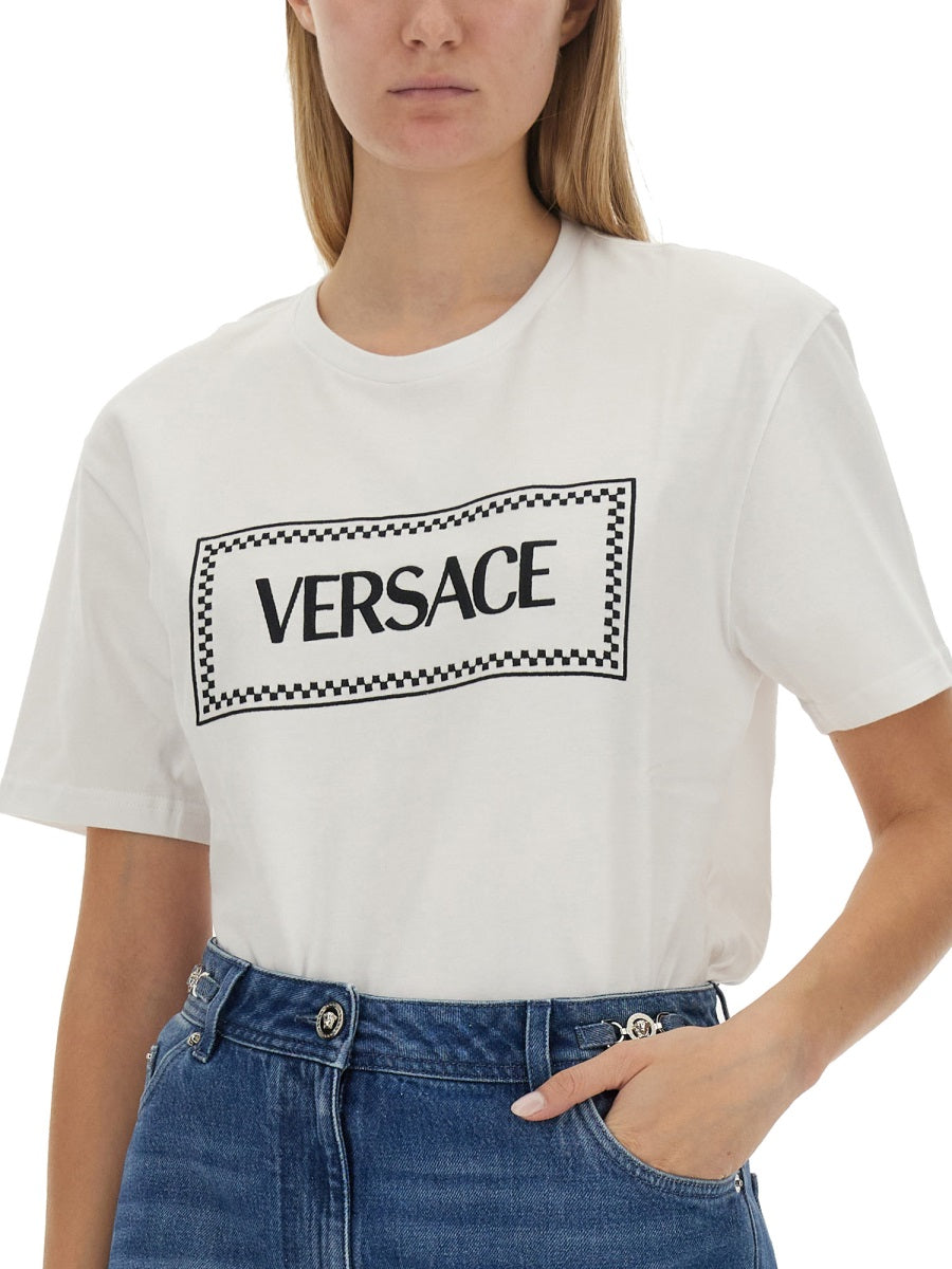 VERSACE Vintage '90s Logo T-Shirt - Size 40