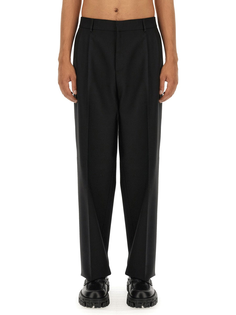VERSACE Wide Leg Wool Trousers Size L