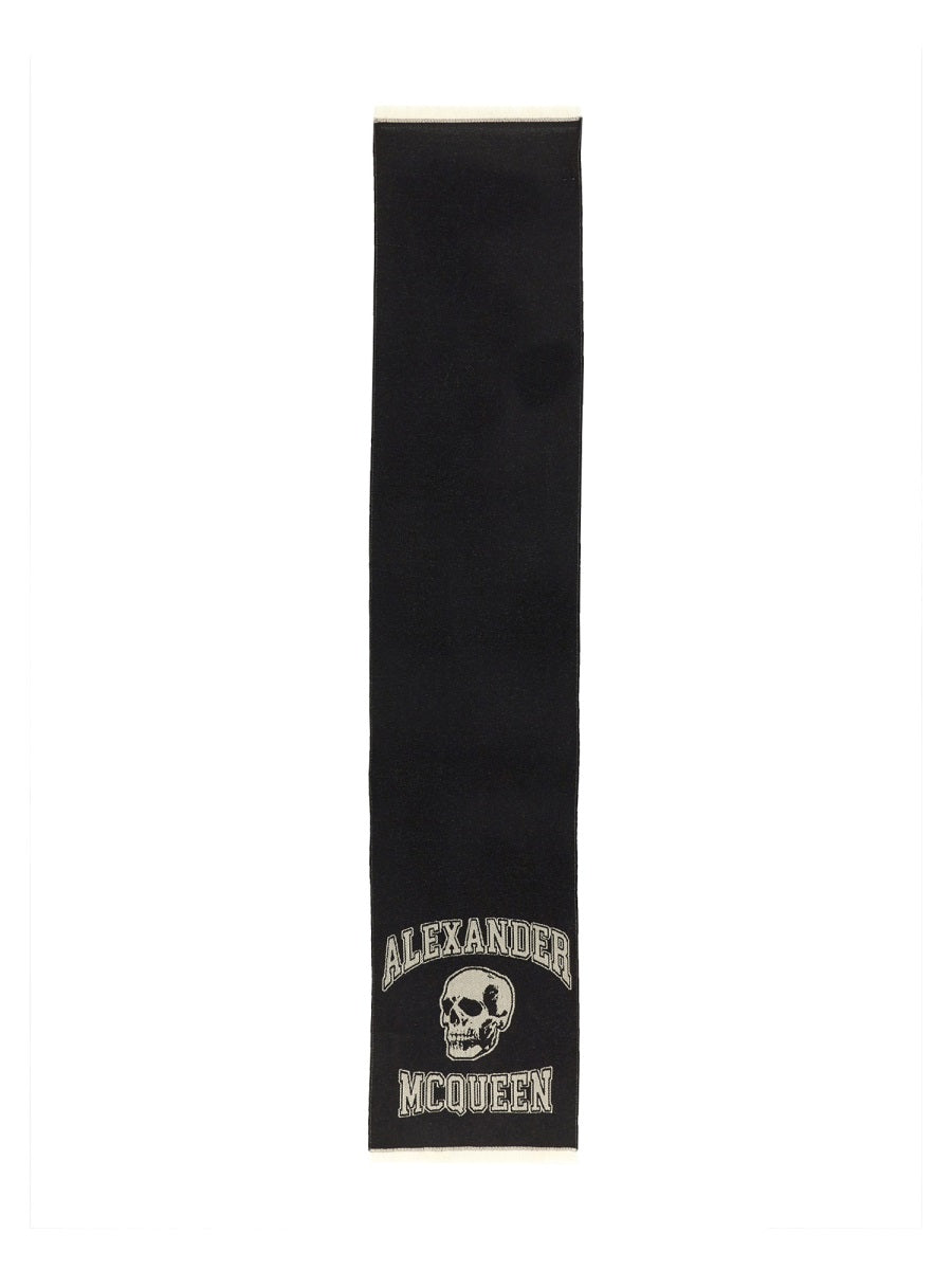 ALEXANDER McQUEEN Skull Wool Scarf