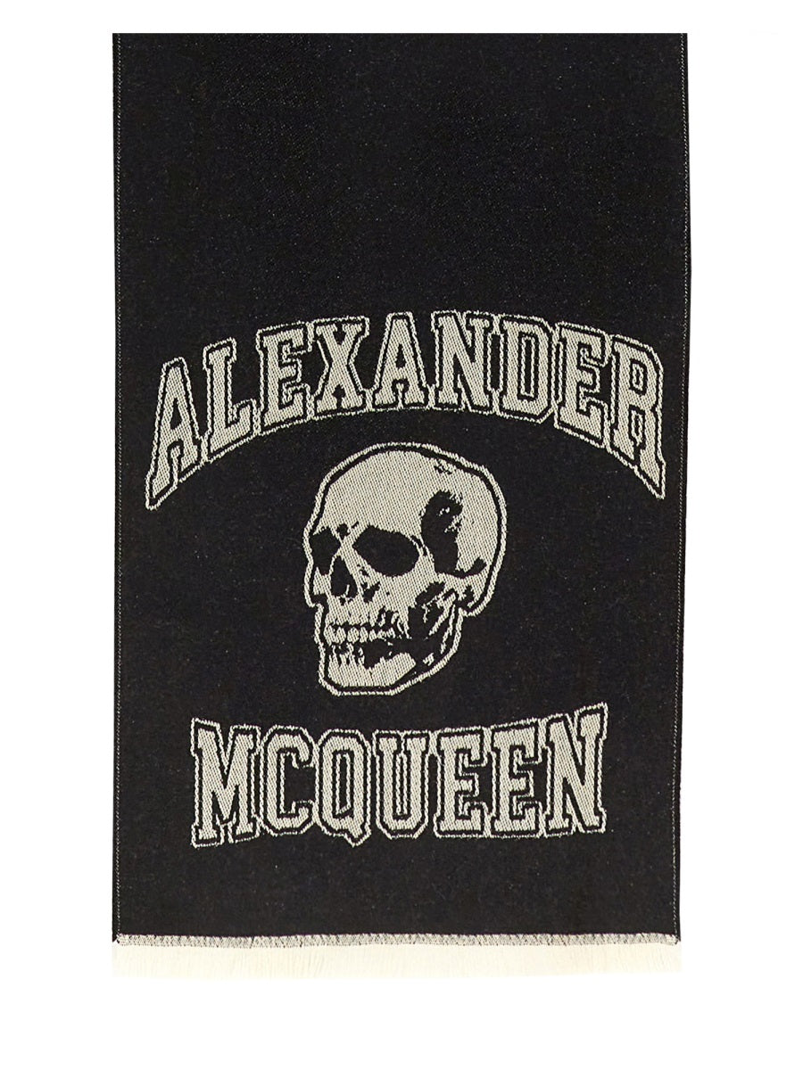 ALEXANDER McQUEEN Skull Wool Scarf