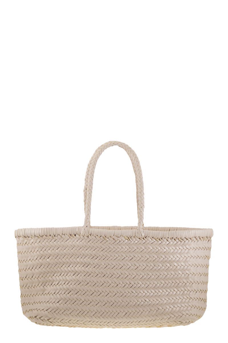 DRAGON Triple Jump Handwoven Leather Handbag - Spacious Design