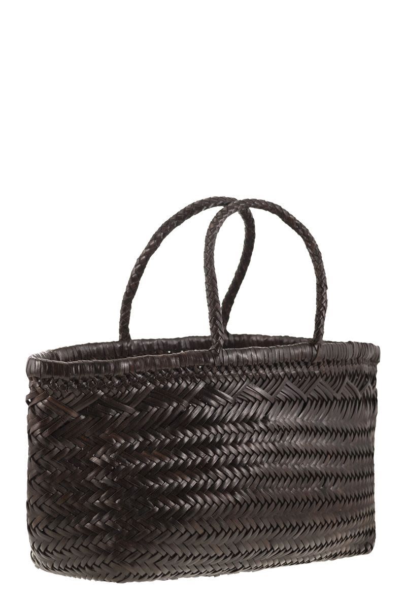 DRAGON Triple Jump Big - Woven Leather Handbag (W 35 x H 21 x D 13 cm)