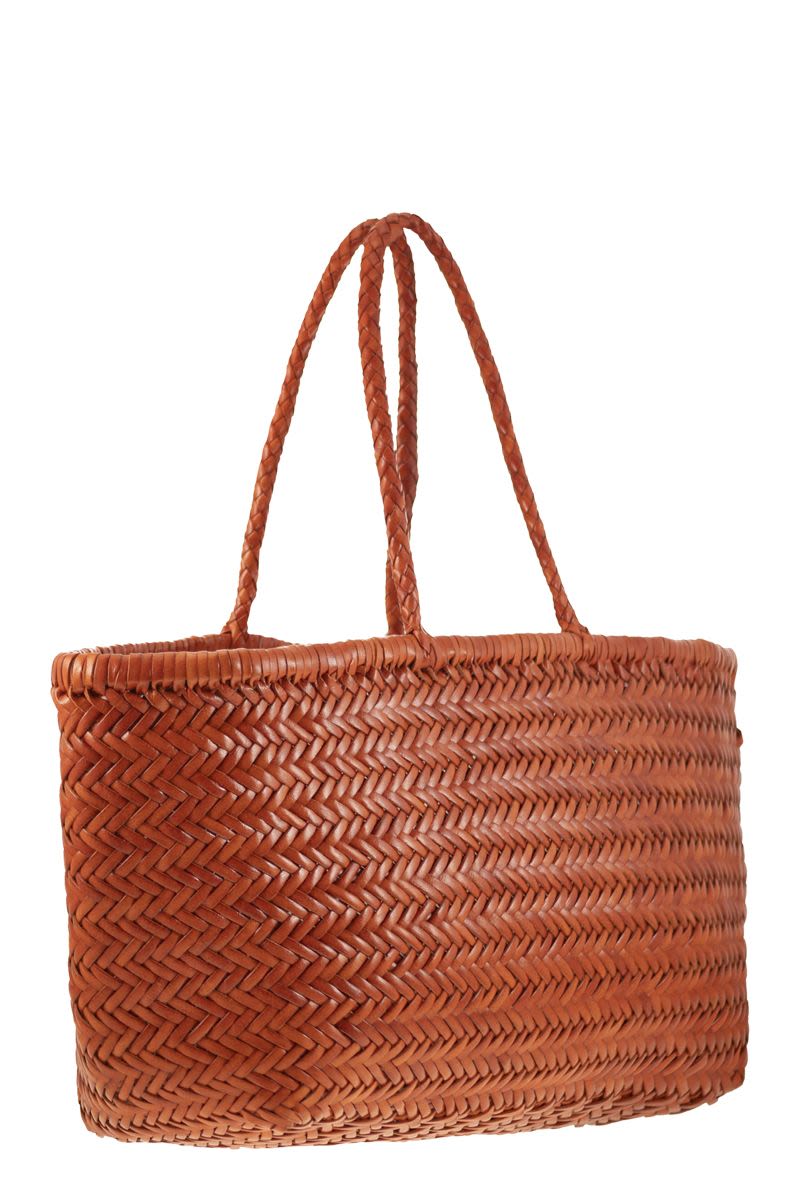 DRAGON Triple Jump Big Woven Leather Handbag - 35 x 21 x 13 cm