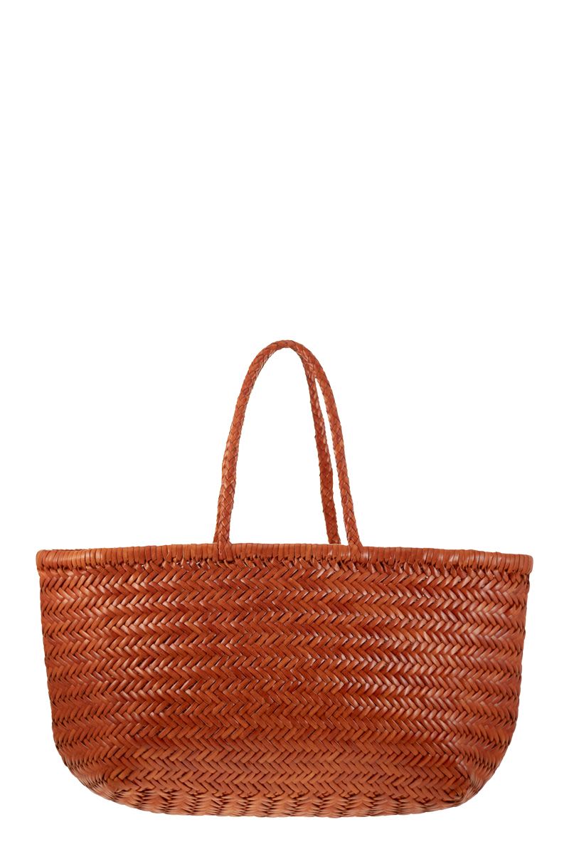DRAGON Triple Jump Big Woven Leather Handbag - 35 x 21 x 13 cm