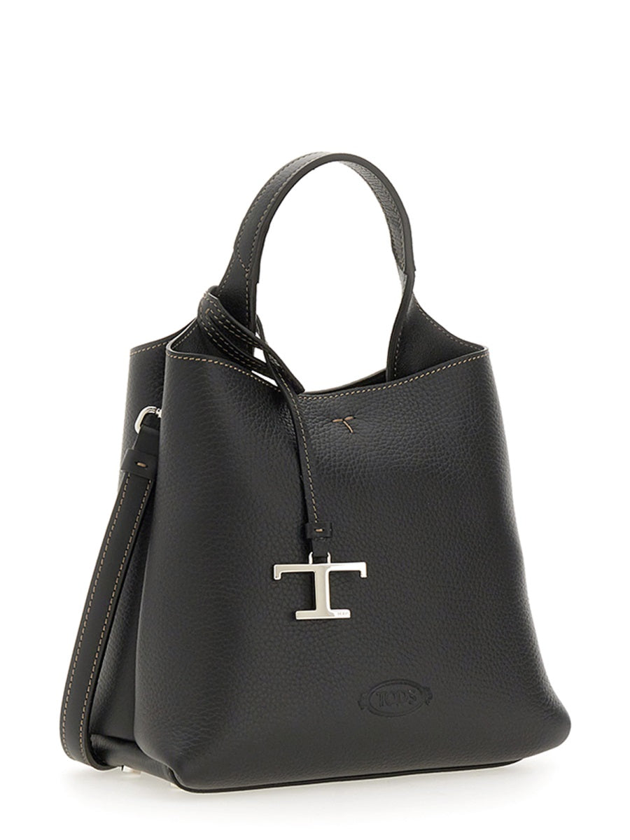 TOD'S Mini Calfskin Handbag with Removable Pendant