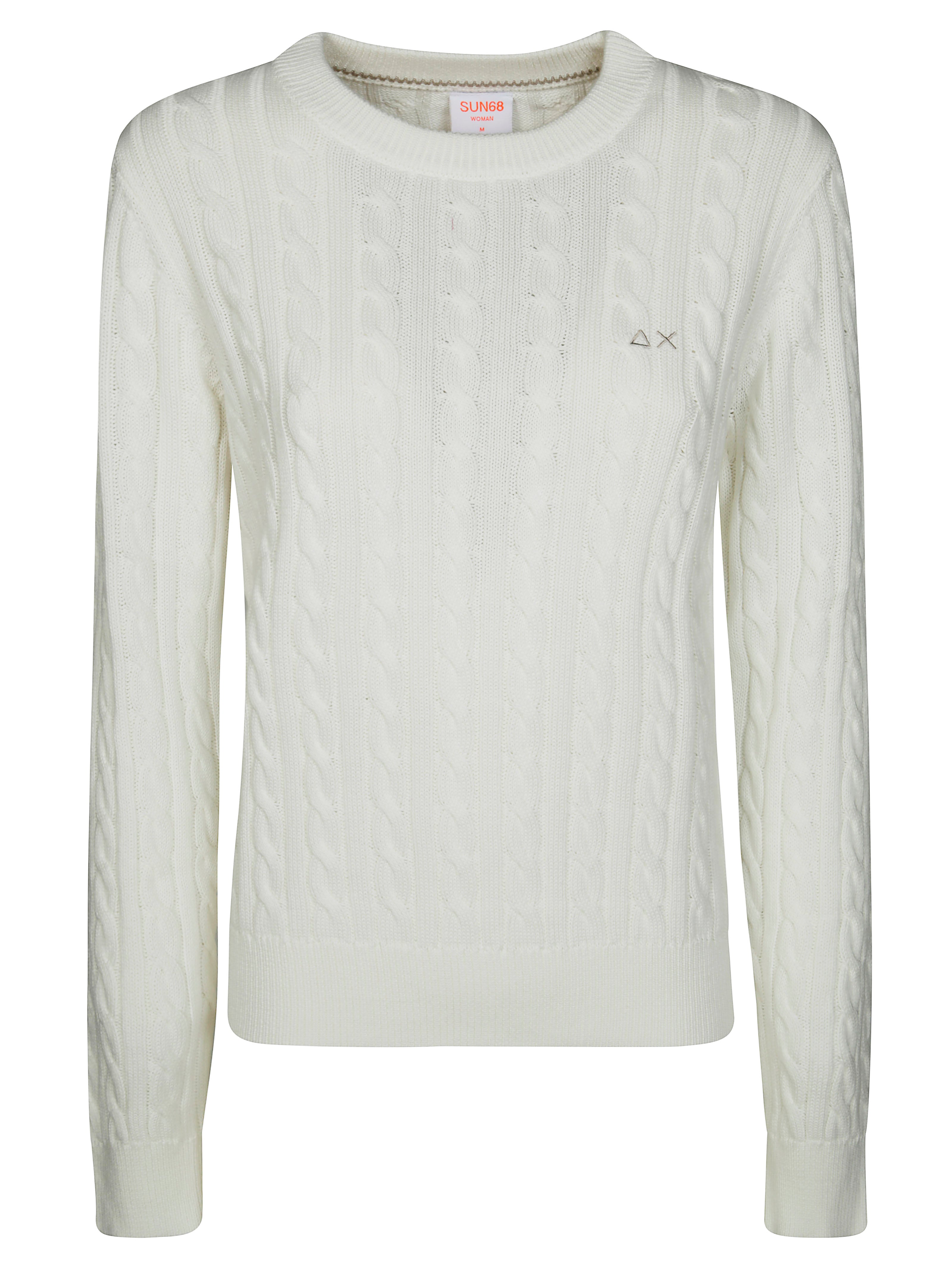 SUN 68 Classic Knitted Crew Neck Sweater for Men