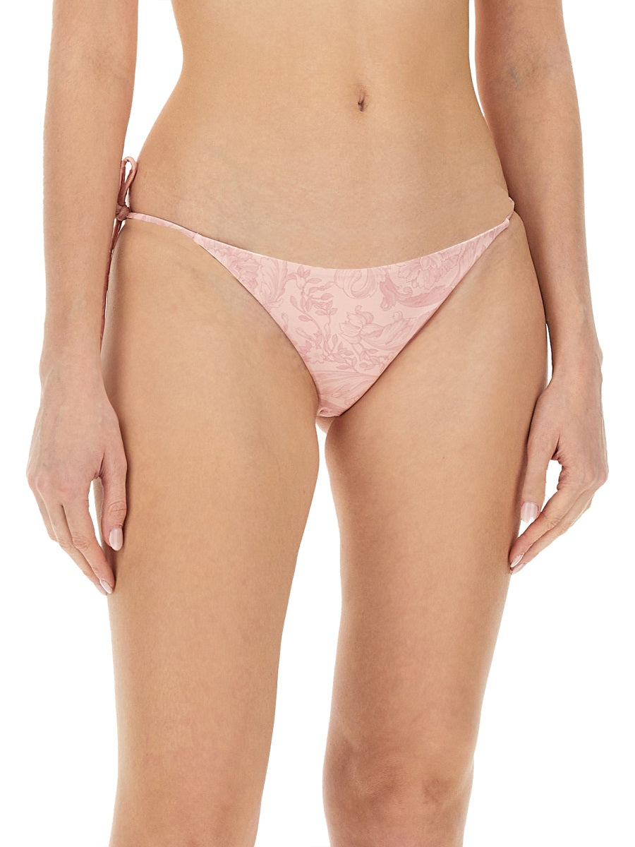 VERSACE Baroque Print Mini Bikini Bottom