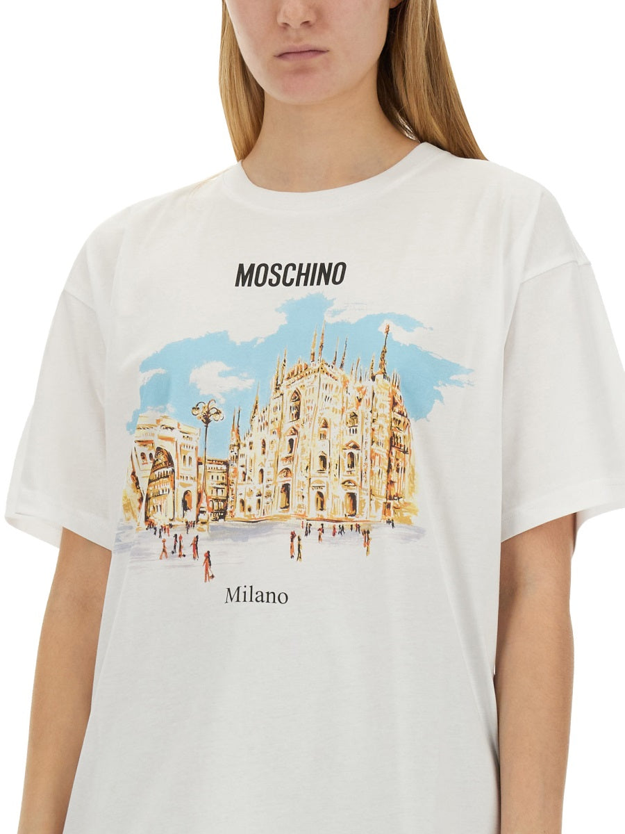 MOSCHINO Oversized Logo T-Shirt - Women's S