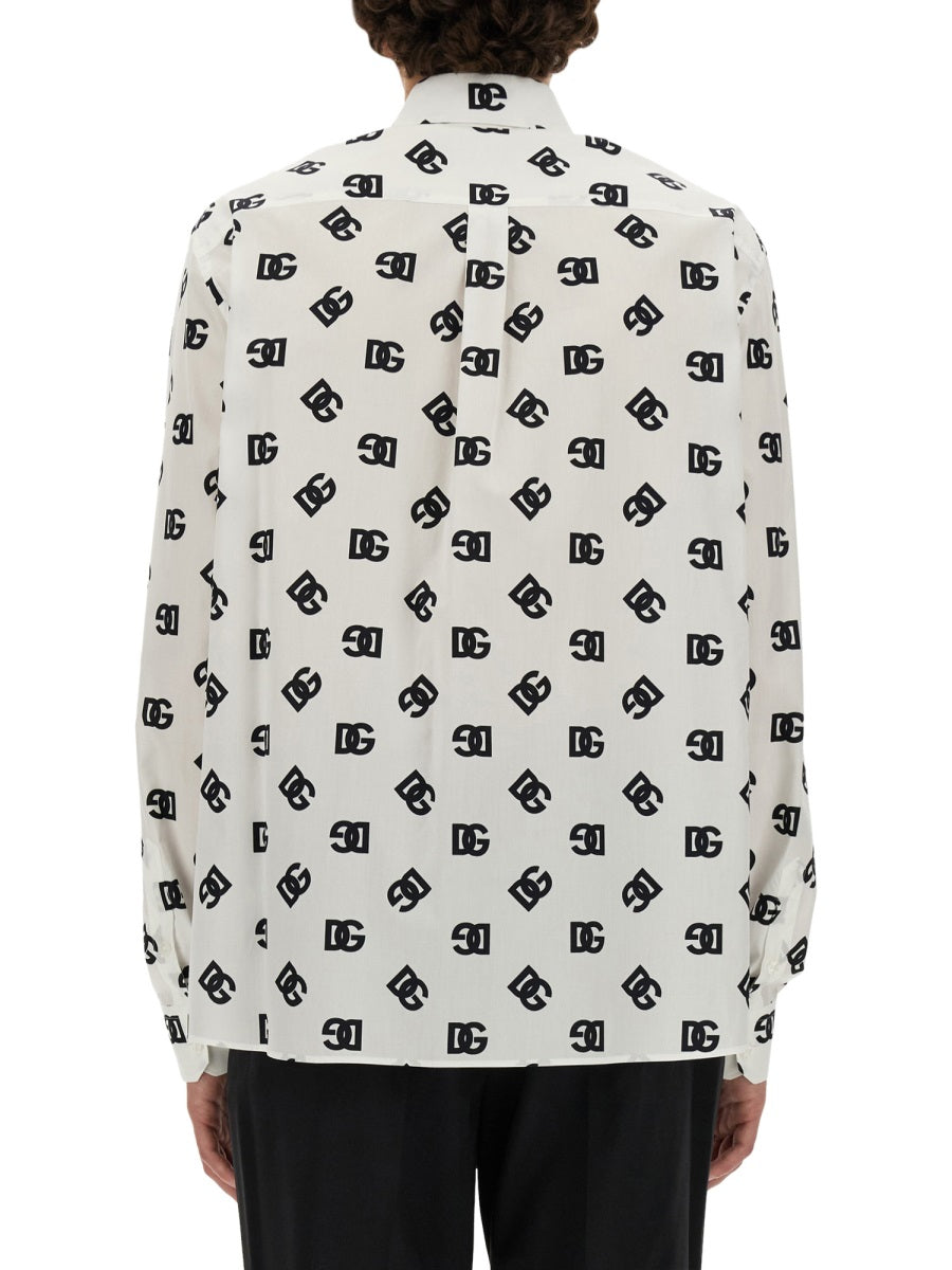 DOLCE & GABBANA DG Logo All-Over Shirt - Size 40
